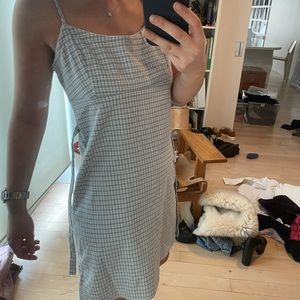 BRANDY MELVILLE light blue plaid summer dress